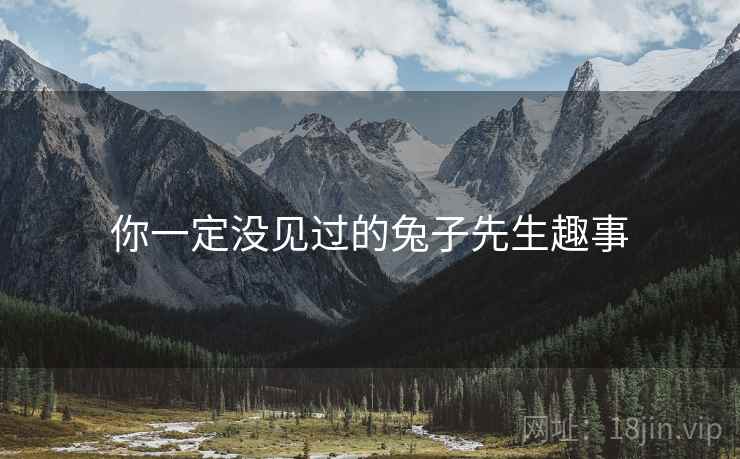 你一定没见过的兔子先生趣事 你一定没见过的兔子先生趣事