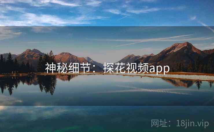神秘细节：探花视频app